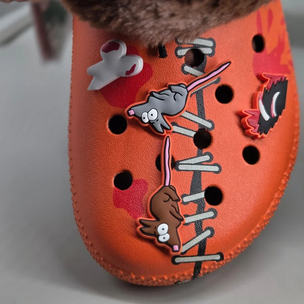 Crocs South Park Kenny Classic Lined Clog Unisex M8 W10 Orange Faux Fur 211499